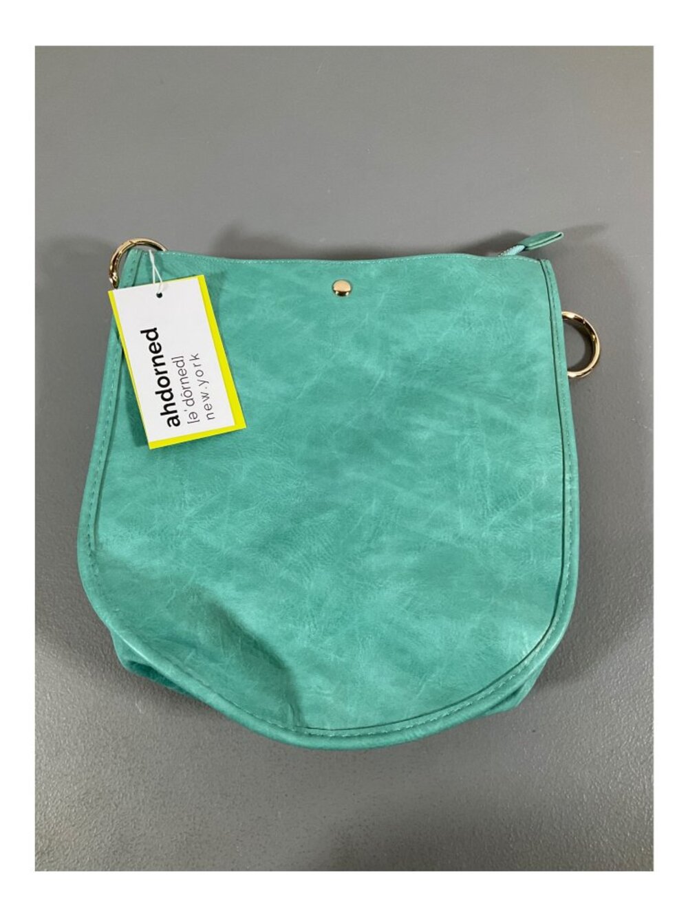 Ahdorned U-Shaped Messenger Bag in Camel with Dual Straps and Bonus Pouch